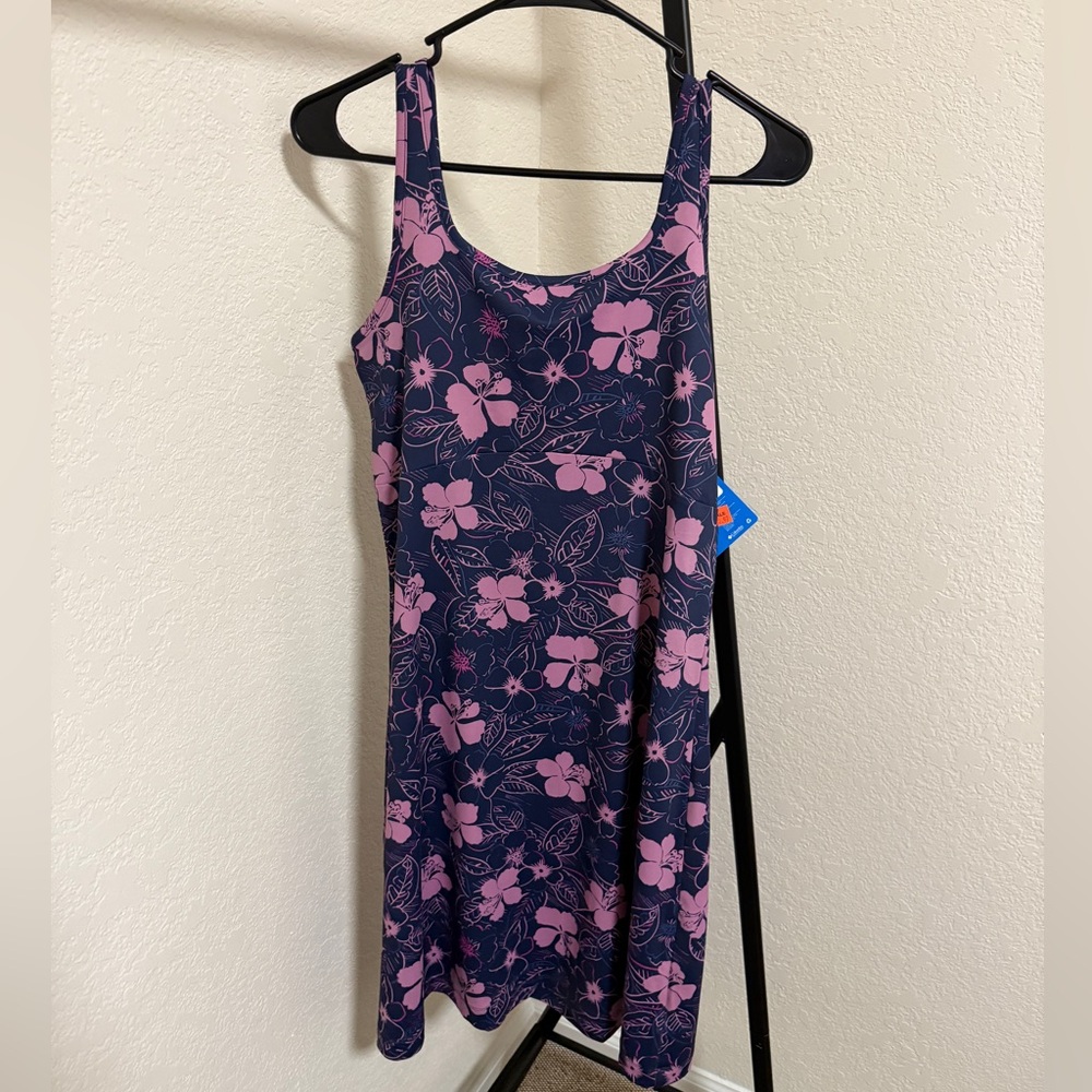 Floral Navy and Pink Dress